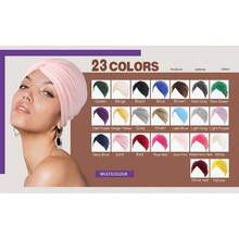 Chemo Sleep Turban Headwear Scarf Hat For Cancer Patient Hair Losshalloween - Lake Blue - View 8