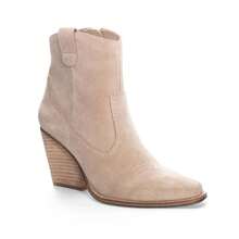 Chinese Laundry Corinna Boots Women 6.5 Natural Split Suede Ankle Bootie JOBB797 - Brown - View 1