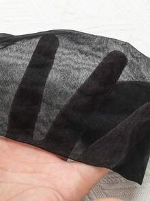 1 Peça Meia-calça Sem Pé de Cor Sólida Versátil e da Moda, Presente de Natal - Preto - Visão 5