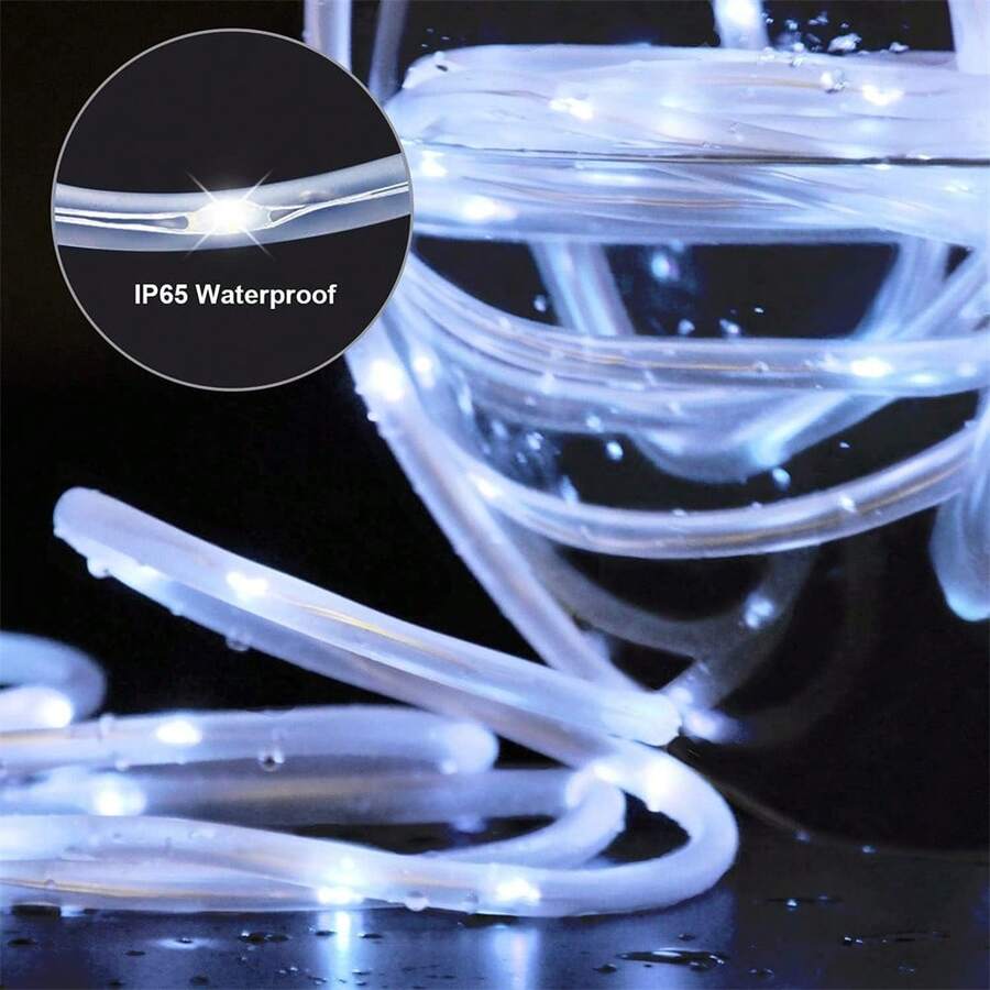 户外太阳能管绳 LED 灯花园圣诞装饰仙女灯串 7 米 50 个 LED 户外婚礼派对 LED 灯白色户外灯仙女灯、户外圣诞装饰、太阳能圣诞灯、户外圣诞灯、户外太阳能灯