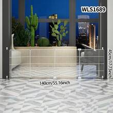 Pet Gate Dog Fence Barrier Isolation Door Small Dog Indoor Cat Rabbit Stair Balcony Enclosure - Multicolor - View 4