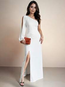 Women Long Dresses - White - View 3