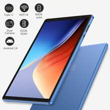 VASOUN TAB 10 Lite Android 14 Tablet PC 2GB RAM/32GB Rom ,Supports 512GB Expand/10.1 Inch 1280*800 Ips Screen/Quad-Core, A133 /802.11b WiFi/WIFI 6 802.11ax/BT 5.0/6000mah/Type-C/2mp+2mp Camera(No Adapter) - Blue - View 2