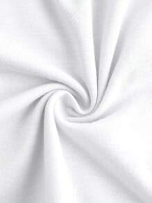 Camiseta de manga corta con cuello redondo y estampado VIVA MEXICO, estilo de comida, top casual, ropa de mujer para primavera y verano - Blanco - Ver 3