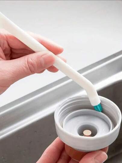 2/4 件套软毛奶瓶清洁刷 - 温和擦洗，易于清洁和存放，适用于厨房和水瓶，白色和青色手柄，奶瓶清洁剂 | 符合人体工程学的手柄 | 耐用塑料