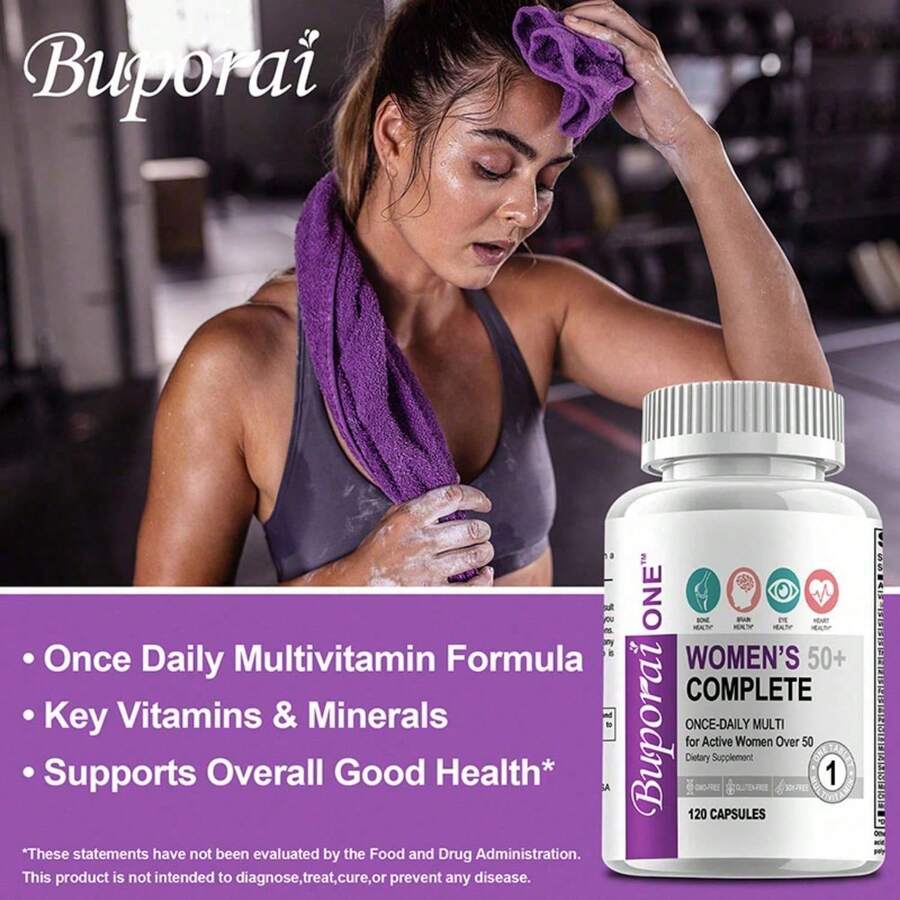 BUPORAI Women's 50+ Complete Multivitamin - Supports Immune Health, Boosts Metabolism, Reduce Menopause, Maintains Vitality And Health -120pcs - 120粒膠囊 - 查看 1