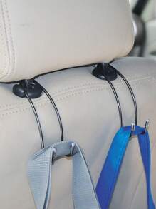2pcs Car Seat Hook Auto Hidden Back Seat Headrest Hanger For Handbag Shopping Bag Coat Storage Hanger Car Accessories Hook Organizer