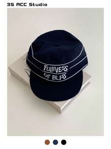 优雅英伦风复古格纹平顶帽，豹纹平檐高端刺绣棒球帽，网红同款，秋冬文艺范儿十足，时尚软顶鸭舌帽，大头很讨喜 - 平頂 - 查看 15