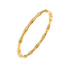 Solid 18k Stainless Steel Bamboo Bracelet For Women - 金色 - 查看 4