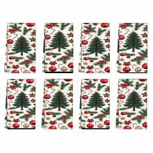 Serviettes de cuisine à motif sapin de Noël, 2/4/8 sets, très absorbantes et décoratives, conviennent pour la décoration des fêtes, la cuisine, la cuisson, les cadeaux de pendaison de crémaillère et le nettoyage, adaptées pour la cuisine, la salle de bain et la salle à manger