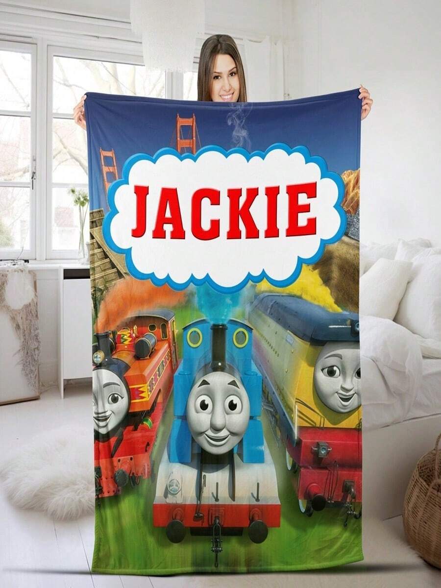 Custom Thomas And Friends Plush Fleece Blanket, Thomas The Train Sofa ...