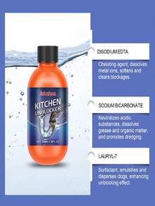 Drain Cleaner - Powerful Drain Opener For Toilet, Sink, Kitchen Pipes. Effectively Dissolves Hair, Food Debris, Grease, And Organic Matter. Unclogs Drains, Removes Odors, And Prevents Clogging Without Damaging Pipes.