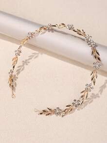 1件装奢华优雅亮片花朵发箍，水晶新娘婚礼配饰，公主仙女风新娘清新发饰，情人节礼物及拍照道具 - A - 查看 2