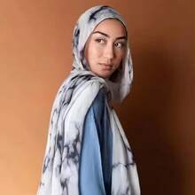 ZGMYC Watercolour Floral Printed Hijab Scarf For Women Soft Modal Cotton Instant Hijab Head Wraps Shawls Long Scarveshalloween - 顏色 4 - 查看 6