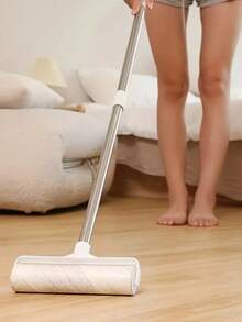 Floor Lint Roller With Refills,Wide Lint Remover Roller For Pet,Carpet Cleaning Lint Roller, Lint Remover, Long Handle Sticky Mop , For Cleaning Carpets, Floor,Couch Bed, Cars, Clothing, And Pet Hair - Multicolor - View 2