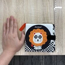 嬰兒玩具 柔軟嬰兒布書 黑白高對比 軟布書活動早教玩具 趴趴時間教育蒙特梭利玩具 新生兒禮物 嬰兒洗禮 生日 聖誕禮物 男孩女孩適用 嬰兒必需品 嬰兒用品 - 彩色 - 查看 10