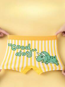 8 طقم سروال داخلي للأولاد بتصميم كرتوني لحيوانات ديناصور وسيارات، قطن ناعم مرن وقابل للتنفس، بتصميم عادي مناسب للأطفال