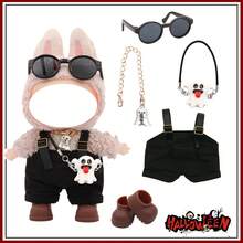 For LABUBU Halloween Costume, Headband, Bucket Hat, Sunglasses, Headphones, Suspender Pants, Jeans Set, Paired With Necklace, Bag And Shoes, Fashionable Accessories, Merchandise, Holiday & Birthday Gift (Excluding Plush Doll) - Multicolor - View 7