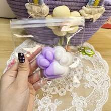 1pc Cute Cat Paw Stress Relief Toy, Fidget Toy, Jelly-Like Crystal Squeeze Toy, Super Soft Squeezing Toy, Exquisite Birthday/Christmas/Halloween Gift, Perfect Present