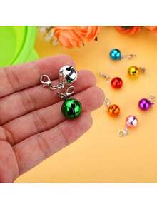 5/3/1 pieza Cascabeles multicolor para mascotas, dijes para collares de gato, adorno decorativo navideño, ornamento artesanal DIY, regalo de San Valentín para novio/novia, mujer, decoración de habitación, regalo de Navidad