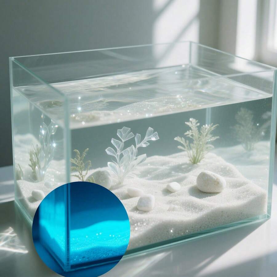 2000/6000pcs Solar Powered Glow Pebbles - 0.38cm Glow Stones, Suitable For Aquarium And Potted Plants, ABS Resin - Multicolor - View 1