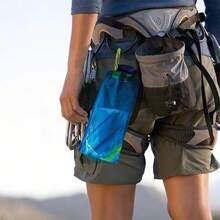 1 pieza Botella de agua plegable para viaje - Bolsa de agua plegable con tapa a prueba de fugas, portátil y reutilizable para senderismo, deportes, camping, ciclismo