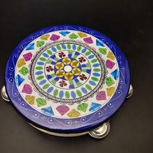 1pc 6-Inch Vibrant Dun'Kun Style Hand Drum - Colorful Mandala Design, PVC Material, Great For Percussionists And Dance Props - Wonderful Halloween, Christmas, Birthday Gift (No Box), Best For Christmas - Multicolor - View 7