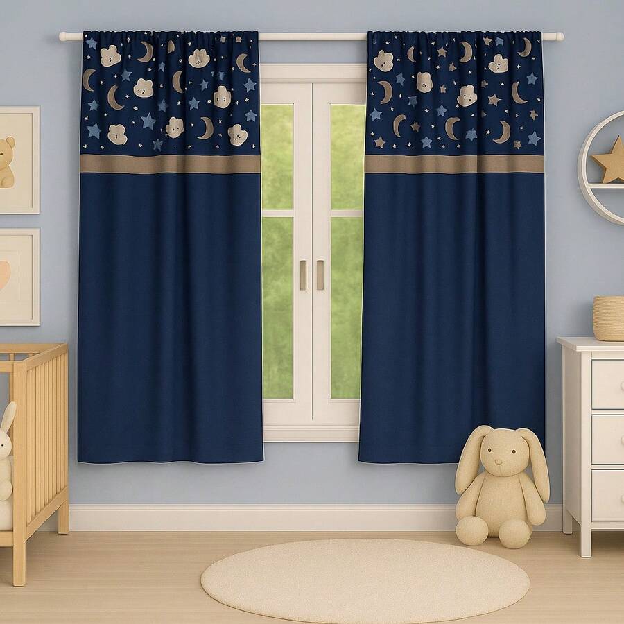 Cortina Estampada para Quarto bebe Infantil menino menina