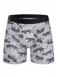 6pcs Random Men'S Comfortable Slim Shaping Underwear - Breathable, Elastic, Quick Drying, Elastic Waistband, Suitable For Spring Sports, Sports, And Casual Wear - Long Boxer Underwear - Soft, Lightweight, And Moisture Absorbing.  Casual    Striped  All Over Print    Mid Rise - 混合顏色 - 查看 6