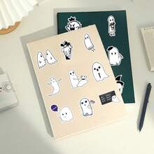 50pcs Cute Ghost Creative Graffiti Stickers For Luggage, Skateboard, Tablet, Cartoon Decals - Multicolor - View 9