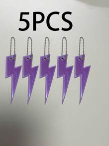 尖头闪电 PVC 反光吊坠钥匙扣 精致礼品 交通警示标志 背包挂饰