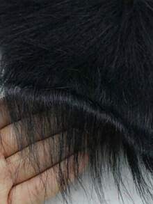 1/2pcs Street Style Spandex Long Fake Beard And Mustache Set, U Shape Artificial Facial Hair For Men, Christmas Party Festival Costume Accessory,Funny Costume Party Male Man Halloween Beard Easter Party Cosplay Facial Supplies Disguise Game Black Mustache,Party Beard Photo Props, Christmas Party Supplies