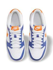 Nike Dunk Low 白/蓝 - 藍色喜悅/白色/黑色/亮橘色 - 查看 5