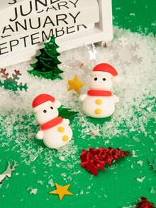 Cute Christmas Series Cartoon Soft & Adorable Personalized Casual Versatile Earrings - Multicolor - View 3