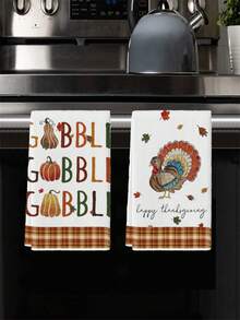 2 Pcs Black And White Line Pumpkin Dish Towels Polka Dot Pumpkin Bow Black And White Buffalo Plaid Thanksgiving Maple Leaf Turkey Pattern Kitchen Towels Farmhouse Autumn Thanksgiving Halloween Decorative Tea Towels Kitchen Drying Hand Towels For Kitchen Dining Table