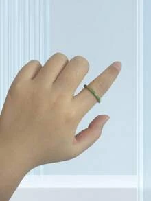 3pcs Unique Creative Enamel Colored Pencil Shaped Open Ring Set For Women, Suitable For Daily Wear, Gift For Classmates, Friends