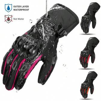 1 双摩托车手套骑行手套全指手套触摸屏摩托赛车手套户外摩托车防护越野摩托车暖手器骑行配件摩托车骑行必需品男女骑士礼物