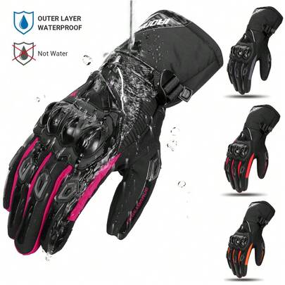 1 Coppia di Guanti da Moto, Guanti da Guida a Dita Intere, Guanti Touch Screen per Moto da Corsa, Accessori per Moto da Esterno, Riscaldatori per le Mani da Motocross, Accessori per Ciclismo, Articoli Essenziali per la Guida della Moto, Regali per Motociclisti Uomo e Donna