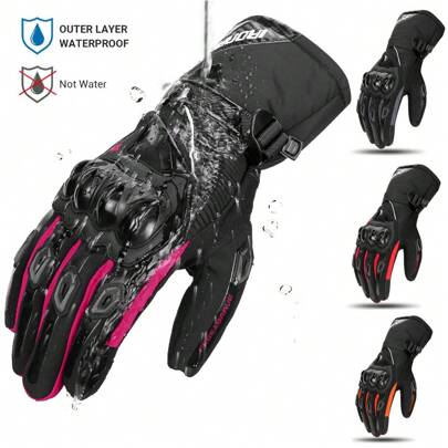 1 双摩托车手套骑行手套全指手套触摸屏摩托赛车手套户外摩托车防护越野摩托车暖手器骑行配件摩托车骑行必需品男女骑士礼物