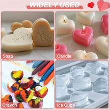 1pc 12-Cavity Heart-Shaped Silicone Cake Mold - Non-Stick DIY Baking Mold For Brownies, Cupcakes & Cake Pops, Chocolate, Soap, Jelly, Candy Making, Valentine's Day Muffins Pan