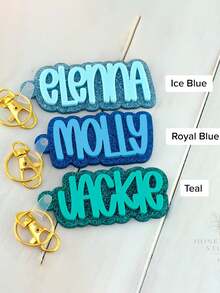 Custom Backpack Keychain Name Tag, Acrylic Keychain Personalized Diaper Bag Tag Lunch Box Tag Kid Backpack Tag For Kids - Multicolor - View 6