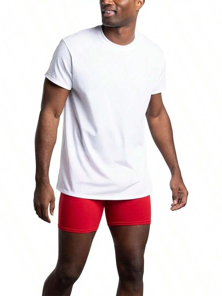 Men's Crew Tee Undershirts, Wicking,, Big & Tall Available - 白色 - 8 件裝 - 查看 2