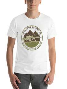 S~5XL Classic  Cotton Tee | Unisex American Size | 180gsm Fabric | Men's Vintage Military Sniper Graphic T-Shirt Funny Long Range Shooting Design Casual Wear Gift For Gun Enthusiasts Print | Beach & Casual Wear - 白色 - 查看 6