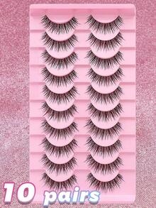 10/7/1对 女生必备假睫毛。多款假睫毛，透明茎，3D自然睫毛，睫毛膏 ... - 自然纖長款 - 查看 2