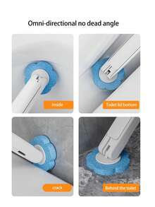 Bộ cọ và miếng bọt biển vệ sinh, làm bằng nhựa polypropylene, thích hợp cho gia đình và khách sạn, làm sạch kỹ lưỡng, dễ vệ sinh, phụ kiện phòng tắm thiết yếu, tiện lợi khi sử dụng. - Nhiều màu - Xem 7