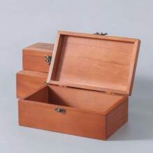 Caja de almacenamiento de alta calidad para embalaje de regalo, estilo magnífico, Color madera Vintage - L - Ver 8