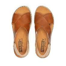 Pikolinos Gomera Sandals Womens US 11 Brown Leather Wedge Heel Slingback VER443 - Brown - View 4