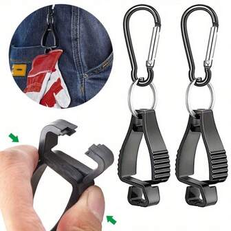 1/3pcs Multi-Functional Outdoor Carabiner Clip, Anti-Lost Key Chain, Work Safety Glove Clip, Phone Holder, Grabber Tool