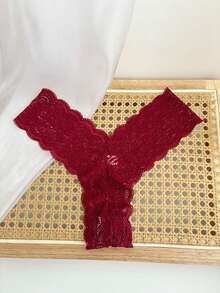 1件定制水晶字母装饰蕾丝丁字裤，性感比基尼内裤，个性化丁字裤，情人节、万圣节、感恩节、生日、周年纪念日送给朋友、爱人、女友的理想礼物，睡衣套装，情侣装 - 彩色 - 查看 10