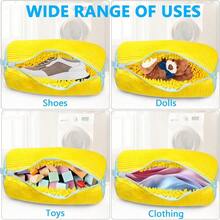 1/2pcs Shoe Washing Machine Bag, Reusable Laundry Shoe Bag For Washer And Dryer, Fits All Shoe Types And Sizes, Shoe Bag For Washing Machine, Shoe Washing Bag Travel Organizer Drawstring Shoes Pouch Shoes Cover Portable Dust-Proof For Men For Women Packing Cubes Travel Essential Cruise Essentials Vacation Essentials - Multicolor - View 3